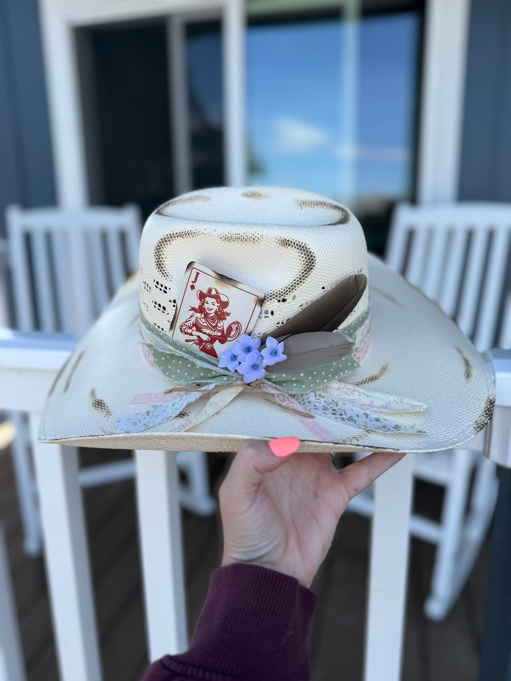 STRAW-DISTRESSED