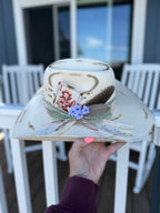 STRAW-DISTRESSED
