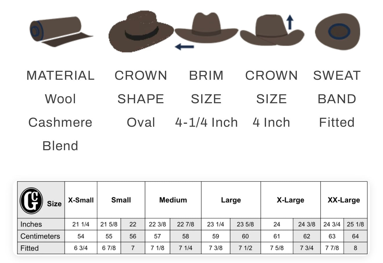 Tan Wool Cowboy Hat