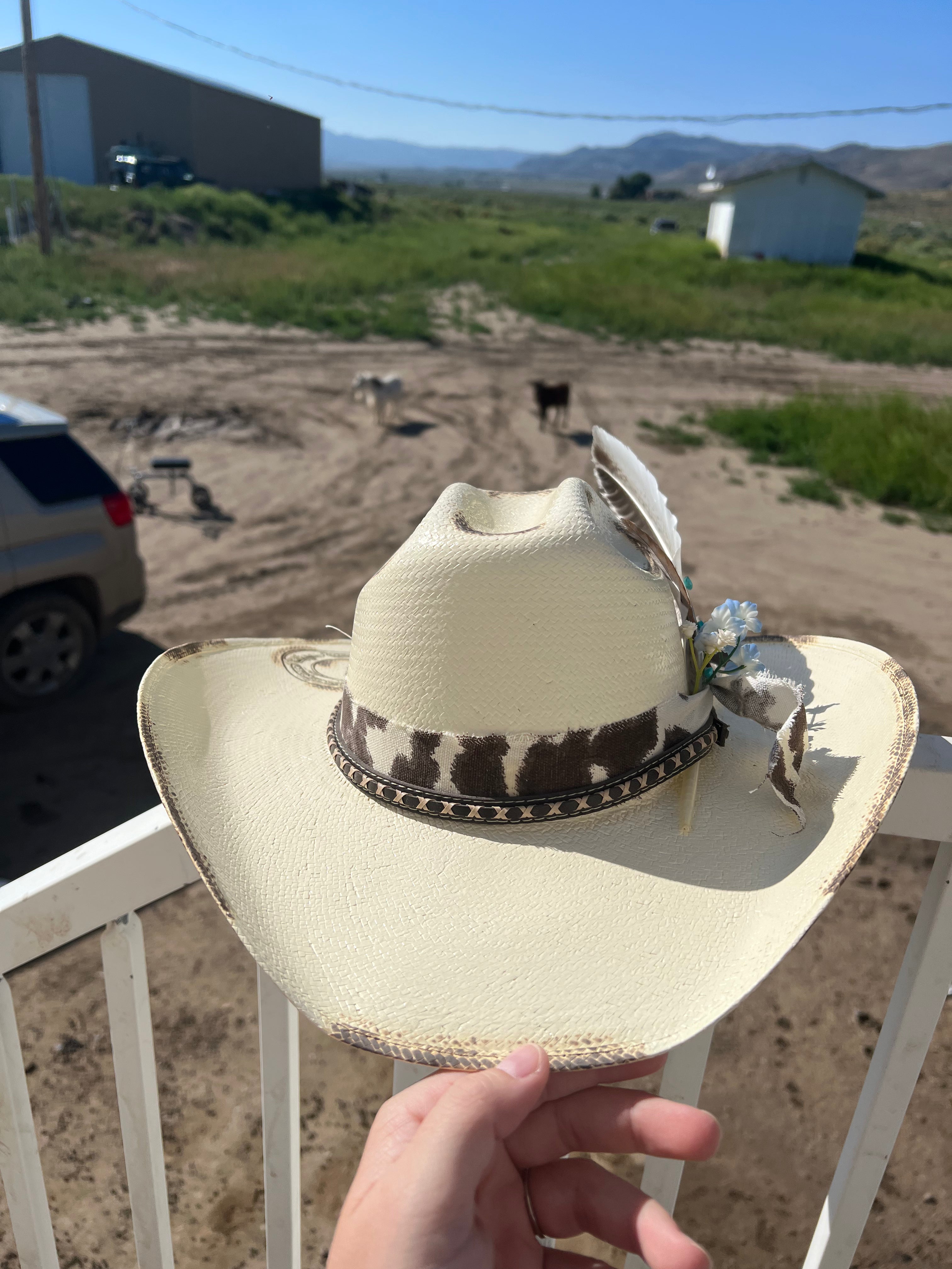 SKULL AND HORSE SHOES-STRAW