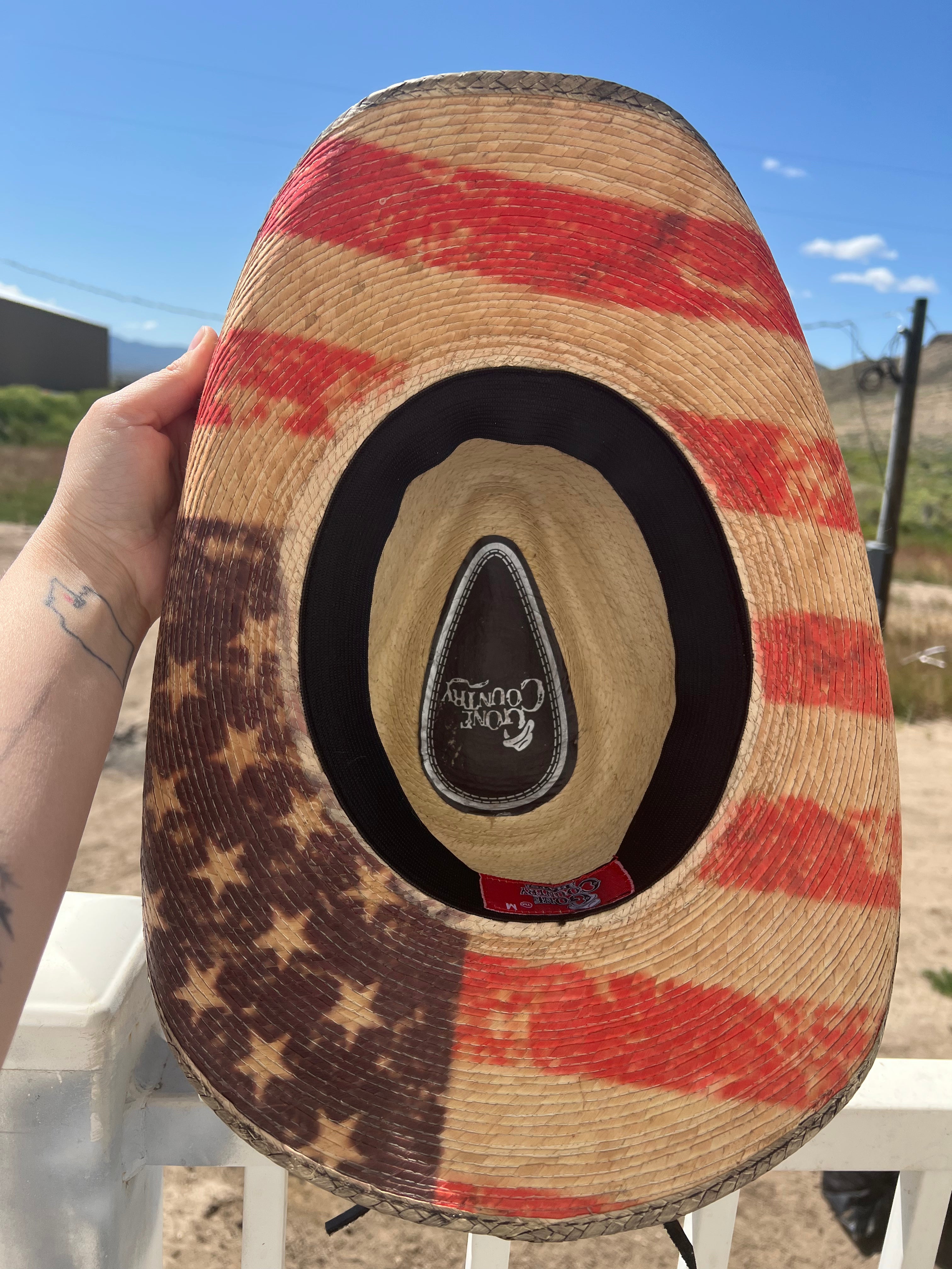 AMERICAN FLAG-STRAW/PALM